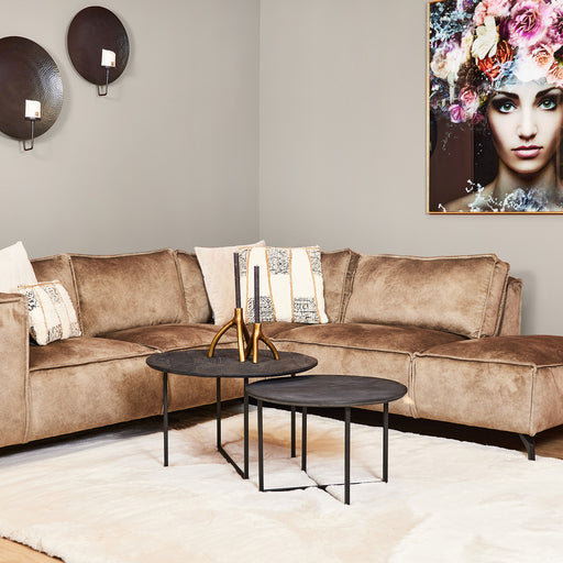 Salontafel Arlington Set van 2 Zwart 70x70x40 cm-Salontafels-Starfurn