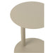 Salontafel Beige Metaal Rond 40 cm 40x40x50 cm-Bijzettafels-J-Line