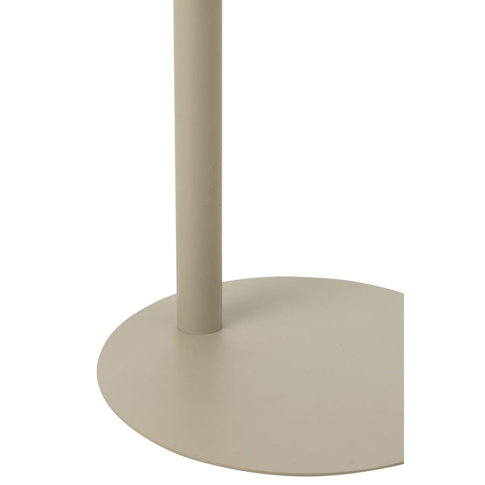 Salontafel Beige Metaal Rond 40 cm 40x40x50 cm-Bijzettafels-J-Line