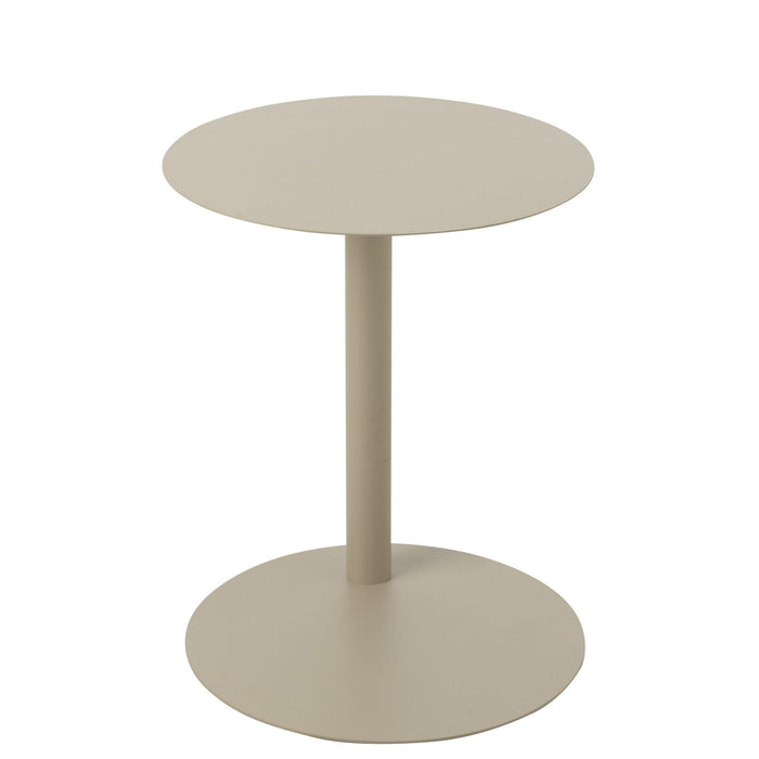 Salontafel Beige Metaal Rond 40 cm-Salontafels-J-Line