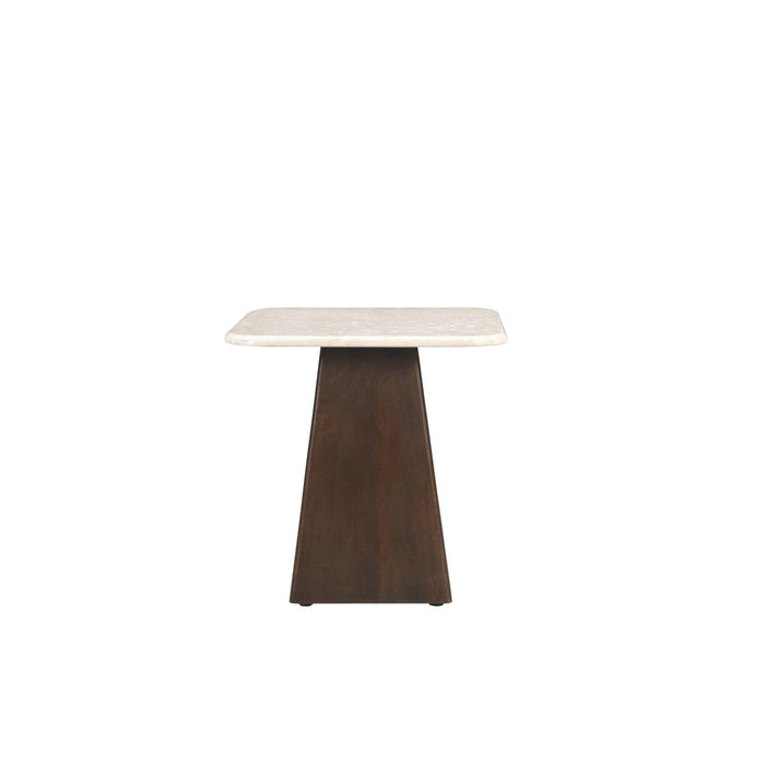 Salontafel Brix Bottecino Mangohout Crème wit 45 cm 45x45x50 cm-Salontafels-Livingfurn