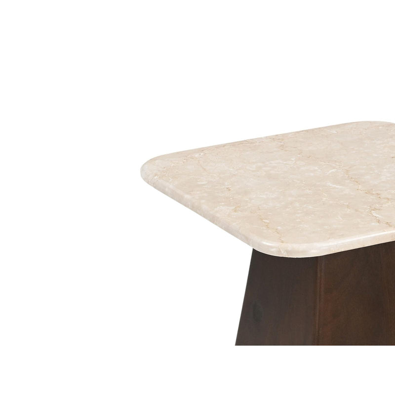 Salontafel Brix Bottecino Mangohout Crème wit 45 cm 45x45x50 cm-Salontafels-Livingfurn