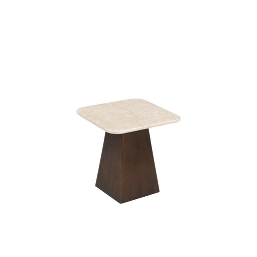 Salontafel Brix Bottecino Mangohout Crème wit 45 cm 45x45x50 cm-Salontafels-Livingfurn
