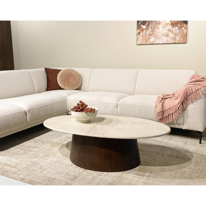 Salontafel Brix Bottecino Mangohout Crème wit 65x120 cm-Salontafels-Livingfurn