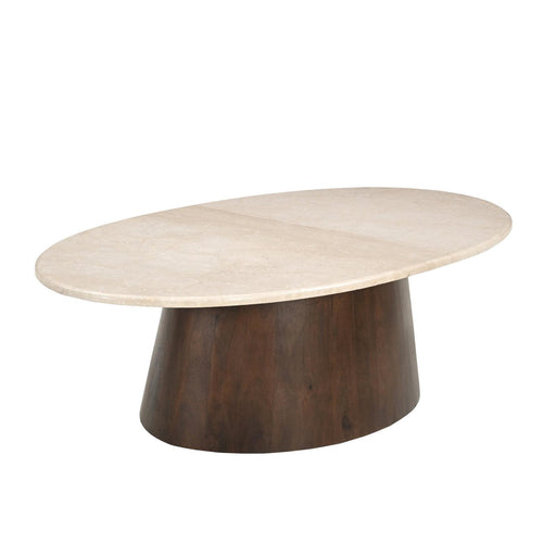 Salontafel Brix Bottecino Mangohout Crème wit 65x120 cm-Salontafels-Livingfurn