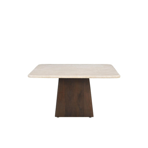 Salontafel Brix Bottecino Mangohout Crème wit 75 cm 75x75x32 cm-Salontafels-Livingfurn