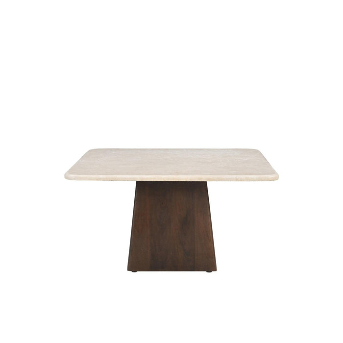 Salontafel Brix Bottecino Mangohout Crème wit 75 cm 75x75x32 cm-Salontafels-Livingfurn