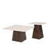 Salontafel Brix Bottecino Mangohout Crème wit 75 cm 75x75x32 cm-Salontafels-Livingfurn