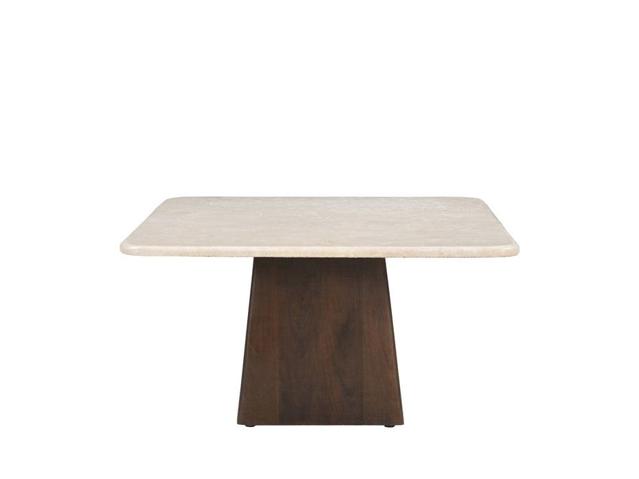 Salontafel Brix Bottecino Mangohout Crème wit 75 cm-Salontafels-Livingfurn