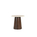 Salontafel Brix Bottecino rond Mangohout Crème wit 45 cm-Salontafels-Livingfurn