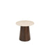 Salontafel Brix Bottecino rond Mangohout Crème wit 45 cm-Salontafels-Livingfurn