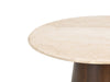 Salontafel Brix Bottecino rond Mangohout Crème wit 75 cm-Salontafels-Livingfurn