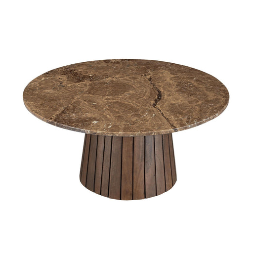 Salontafel Brix Emperador Mangohout Bruin 80 cm 80x80x38 cm-Salontafels-Livingfurn