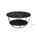 Salontafel Brix Evan Norris Mangohout Zwart 65 cm 65x65x34 cm-Salontafels-Livingfurn