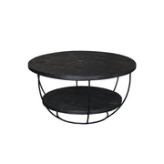 Salontafel Brix Evan Norris Mangohout Zwart 65 cm 65x65x34 cm-Salontafels-Livingfurn