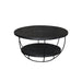 Salontafel Brix Evan Norris Mangohout Zwart 65 cm 65x65x34 cm-Salontafels-Livingfurn