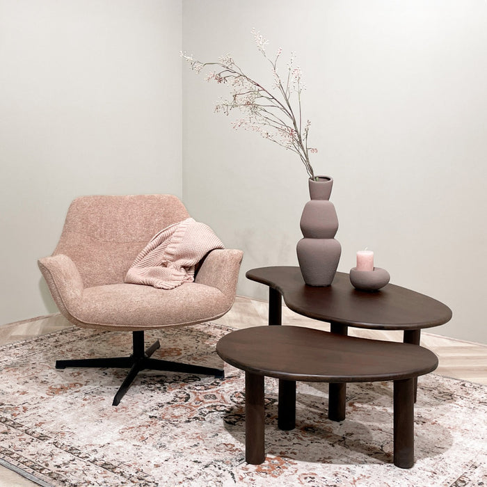 Salontafel Brix Nubi Mangohout Bruin 110x60 cm-Salontafels-Livingfurn