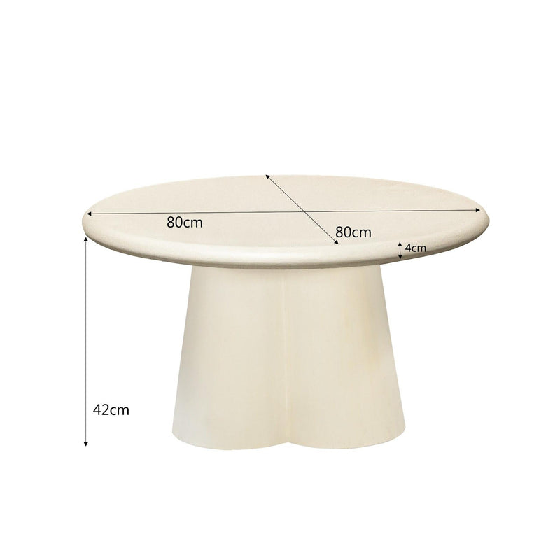 Salontafel Brix Salontafel Beton Beige 80 cm 80x80x42 cm-Salontafels-Livingfurn