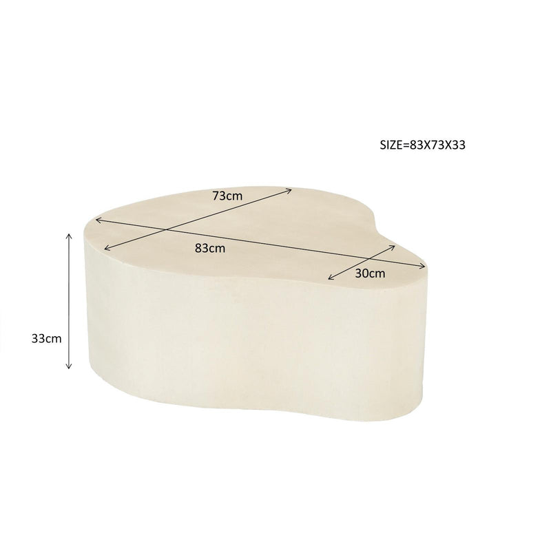 Salontafel Brix Salontafel Beton Beige 85x70 cm-Salontafels-Livingfurn
