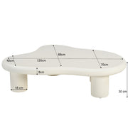 Salontafel Brix Salontafel Beton Crème wit 120x88 cm-Salontafels-Livingfurn