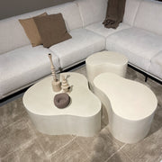 Salontafel Brix Salontafel Beton Crème wit 28x49 cm-Salontafels-Livingfurn