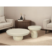 Salontafel Brix Salontafel Beton Crème wit 50 cm 50x50x40 cm-Salontafels-Livingfurn