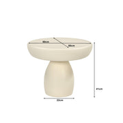 Salontafel Brix Salontafel Beton Crème wit 50 cm 50x50x40 cm-Salontafels-Livingfurn