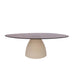 Salontafel Brix Salontafel Glas Crème wit 65x110 cm-Salontafels-Livingfurn