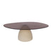 Salontafel Brix Salontafel Glas Crème wit 65x110 cm-Salontafels-Livingfurn