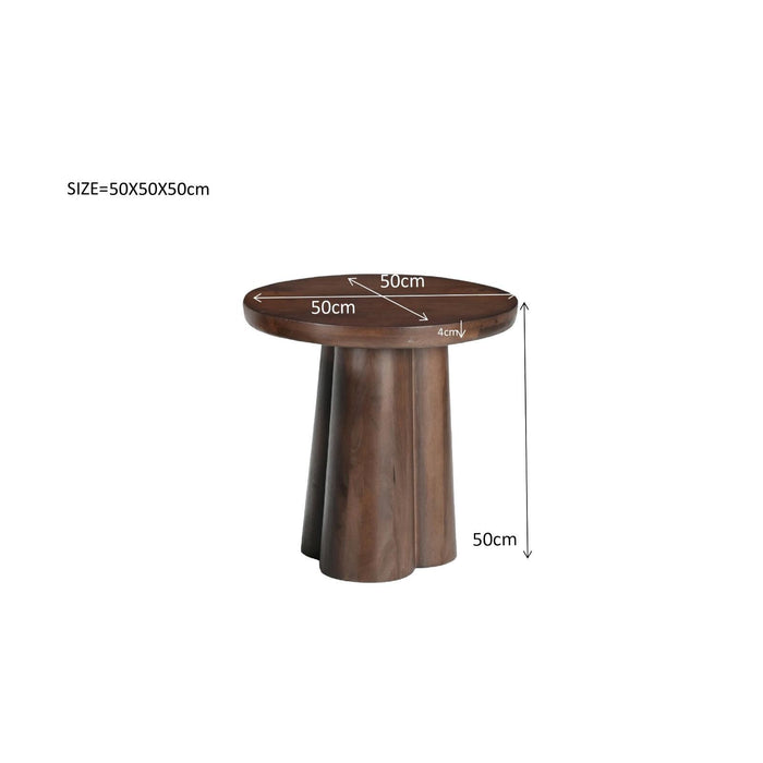 Salontafel Brix Salontafel Mangohout Bruin 50 cm 50x50x49 cm-Salontafels-Livingfurn