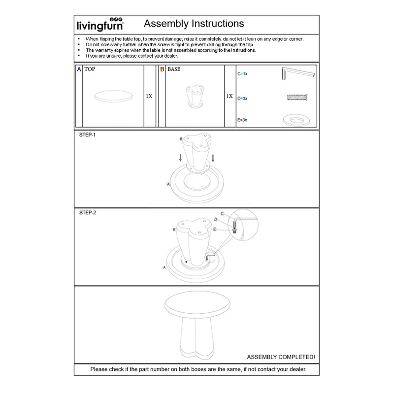 Salontafel Brix Salontafel Mangohout Bruin 50 cm 50x50x49 cm-Salontafels-Livingfurn