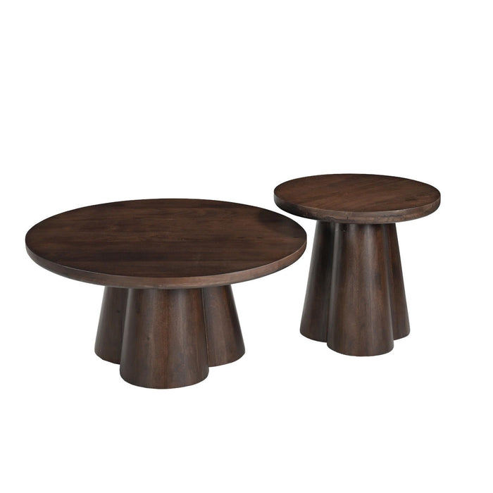 Salontafel Brix Salontafel Mangohout Bruin 80 cm 80x80x39 cm-Salontafels-Livingfurn