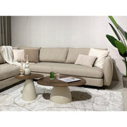Salontafel Brix Salontafel Mangohout Crème wit 43 cm 43x50x42 cm-Salontafels-Livingfurn