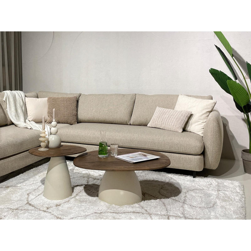 Salontafel Brix Salontafel Mangohout Crème wit 76 cm 76x86x37 cm-Salontafels-Livingfurn