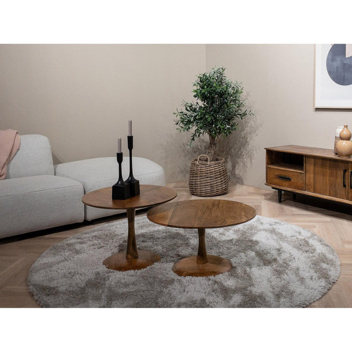 Salontafel Brix Salontafel Mangohout Naturel hout 60 cm-Salontafels-Livingfurn