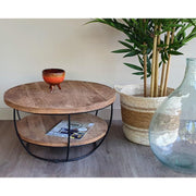 Salontafel Brix Salontafel Mangohout Naturel hout 85 cm-Salontafels-Livingfurn