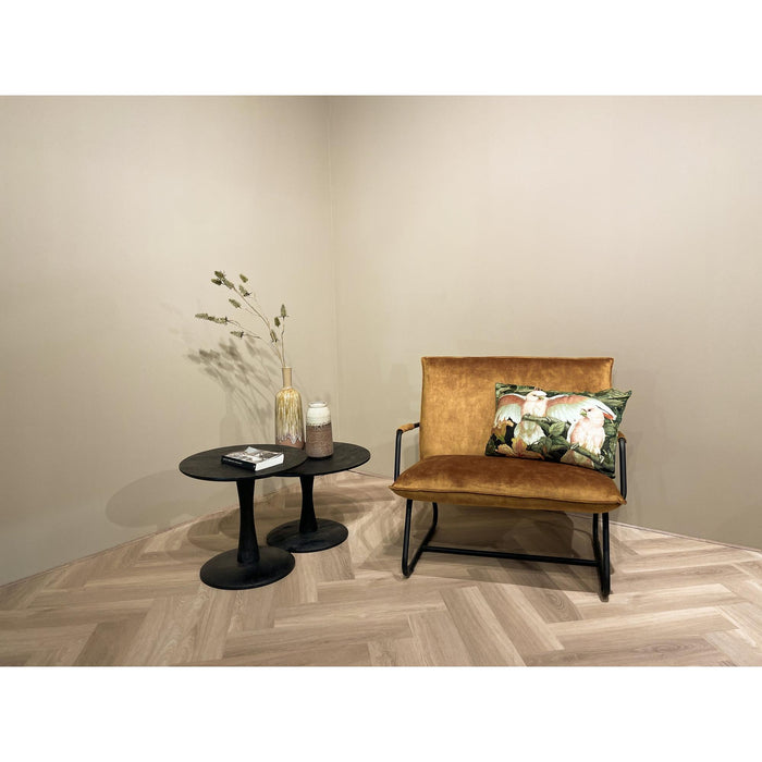 Salontafel Brix Salontafel Mangohout Zwart 60 cm 60x60x38 cm-Salontafels-Livingfurn
