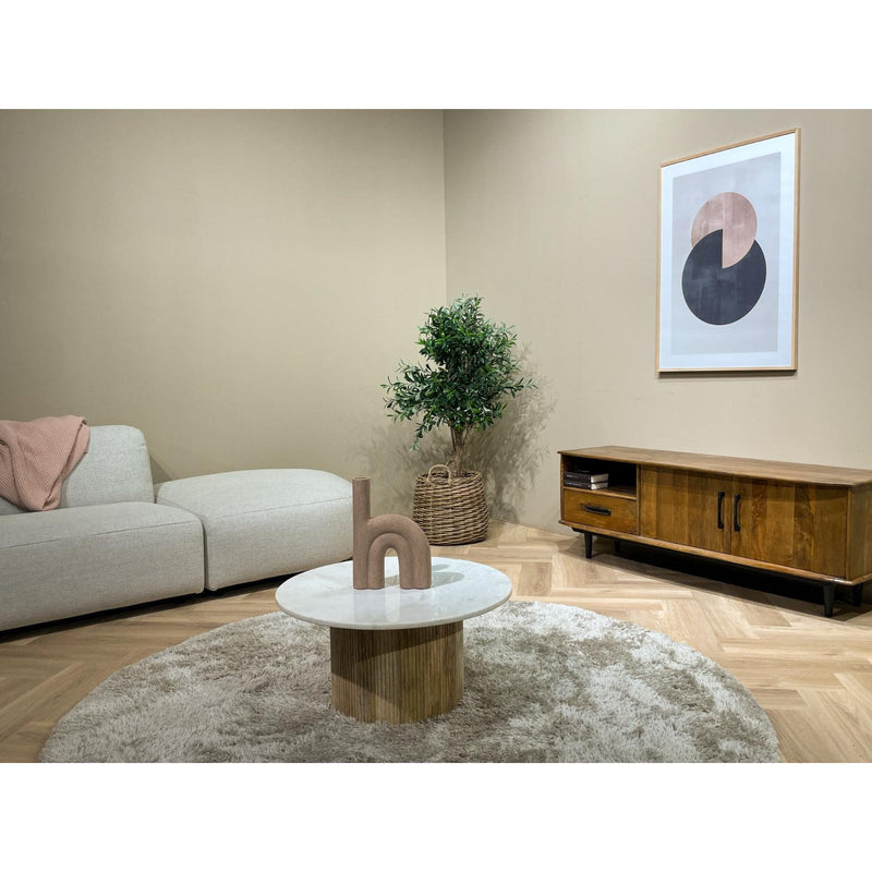 Salontafel Brix Salontafel Marmer Wit 70 cm 70x70x36 cm-Salontafels-Livingfurn