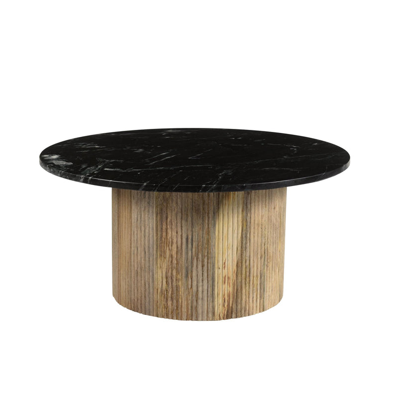 Salontafel Brix Salontafel Marmer Zwart 70 cm 70x70x36 cm-Salontafels-Livingfurn