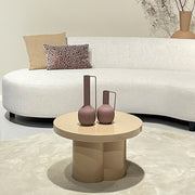 Salontafel Brix Salontafel Metaal Beige 56 cm 56.5x56.5x35.5 cm-Salontafels-Livingfurn