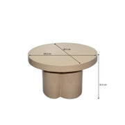 Salontafel Brix Salontafel Metaal Beige 56 cm 56.5x56.5x35.5 cm-Salontafels-Livingfurn