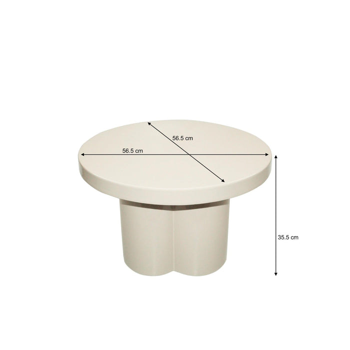 Salontafel Brix Salontafel Metaal Wit 56 cm 56.5x56.5x35.5 cm-Salontafels-Livingfurn
