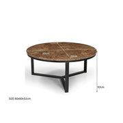 Salontafel Brix Senna Emperador Marmer Bruin 60 cm 60x60x32 cm-Salontafels-Livingfurn