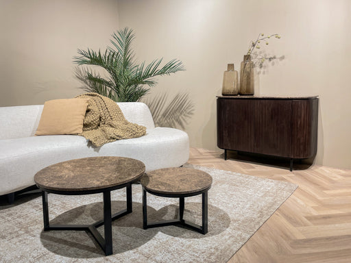 Salontafel Brix Senna Emperador Marmer Bruin 60 cm-Salontafels-Livingfurn