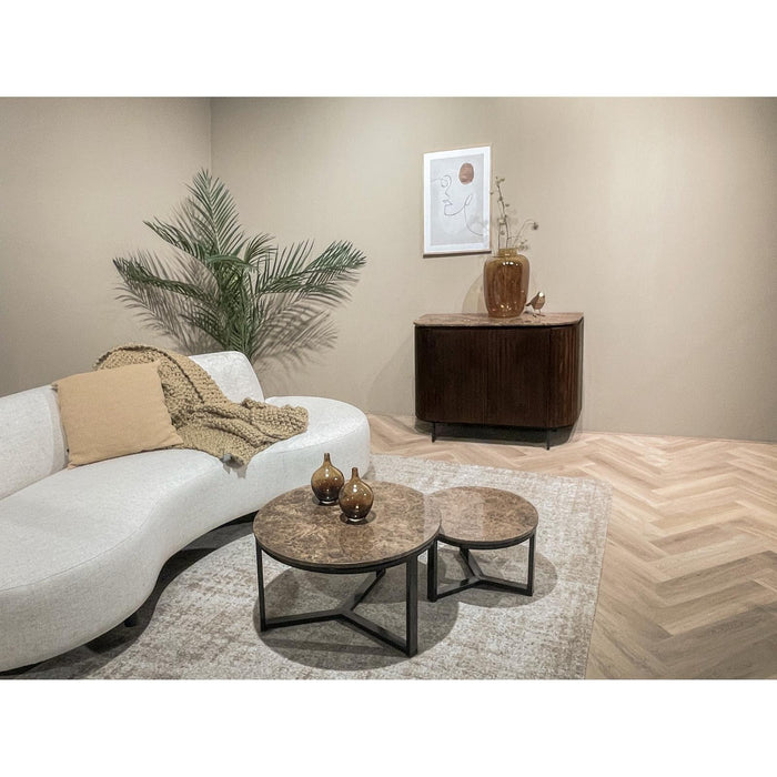 Salontafel Brix Senna Emperador Marmer Bruin 80 cm-Salontafels-Livingfurn