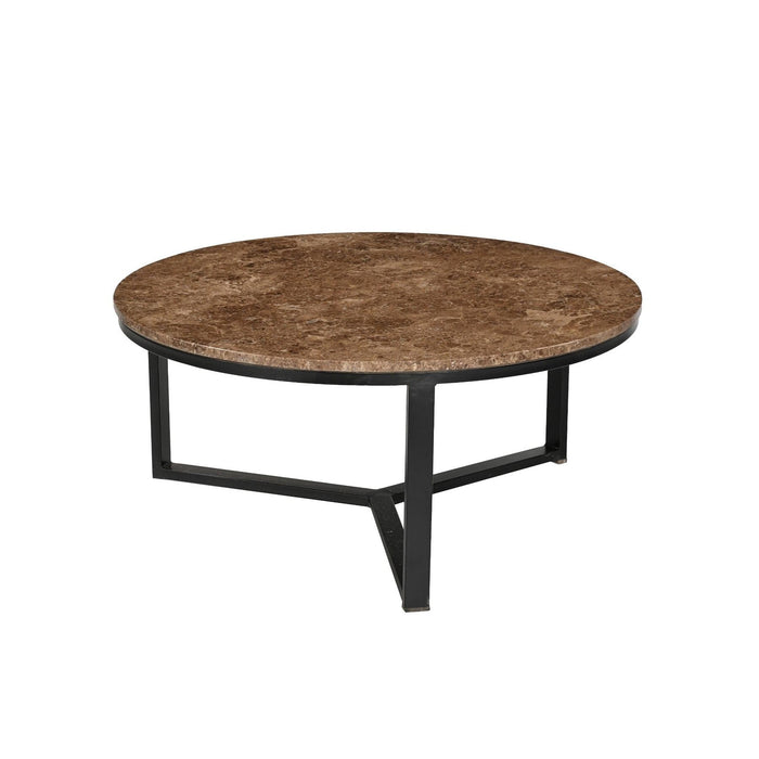 Salontafel Brix Senna Emperador Marmer Bruin 80 cm-Salontafels-Livingfurn