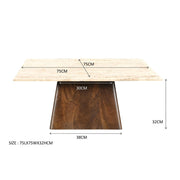 Salontafel Brix Valentino Mangohout Beige 75 cm-Salontafels-Livingfurn