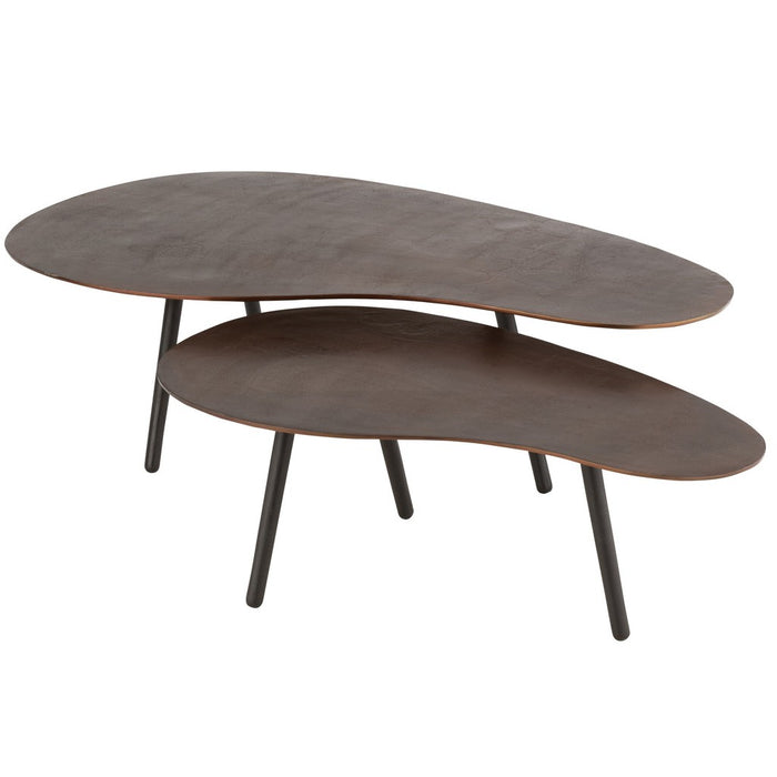Salontafel Bruin Aluminium L 72x119 cm-Salontafels-J-Line
