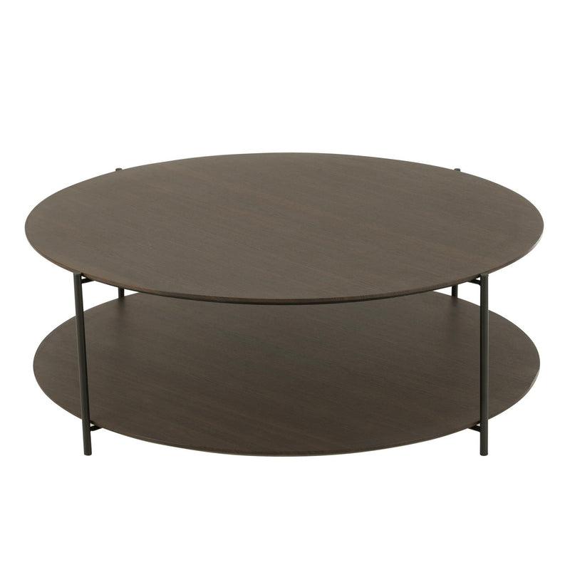 Salontafel Bruin Ijzer Rond 113 cm 113x113x38 cm-Salontafels-J-Line