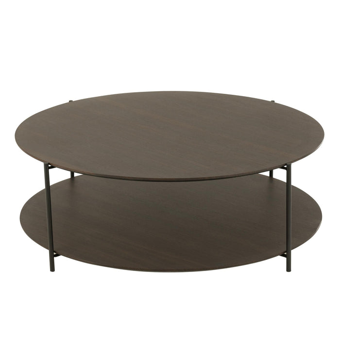 Salontafel Bruin Ijzer Rond 113 cm 113x113x38 cm-Salontafels-J-Line